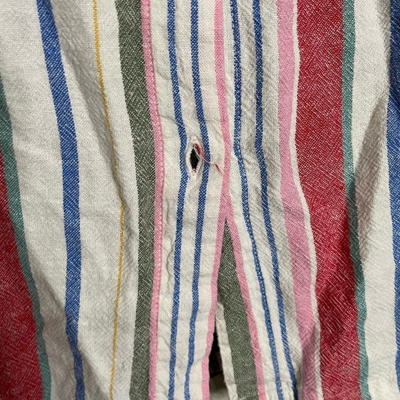 Old Navy Stripe Rainbow Button Front Dress Small - Picture 3 of 7